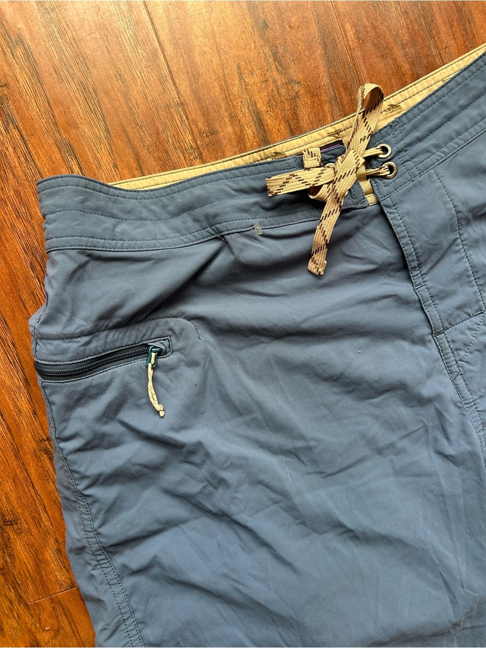 Patagonia Men's Swim Board Shorts Swim Trunks Blue Pocket Drawstring - Picture 4 of 9